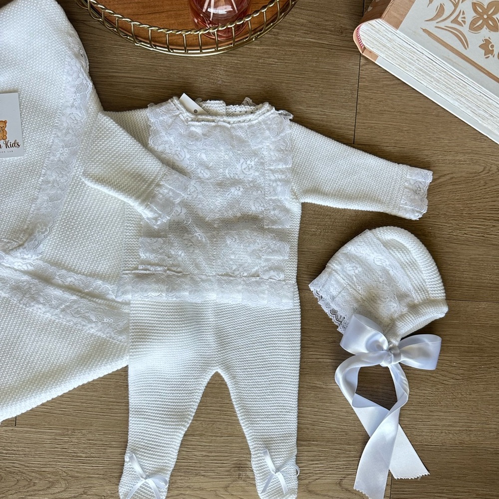Elegant White Kids One Piece by [Brand]